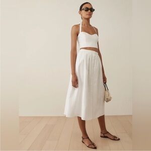 Reformation linen skirt